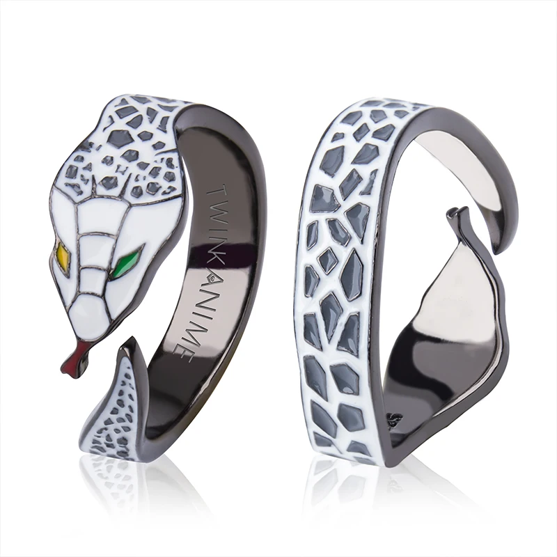 TWINKANIME S925 Sterling Silver Demon Anime Slayer Rings Adjustable About 7-9# For Men Women Holiday & Birthday Gifts