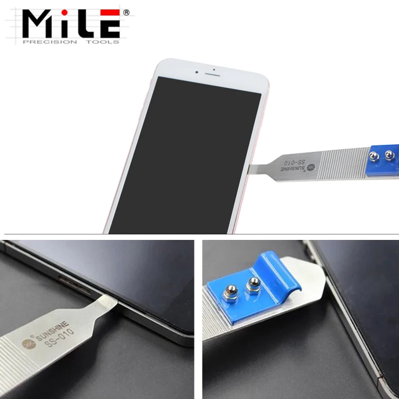 MILE double extrémités réparation de téléphone en acier inoxydable démonter cadre ouvert outils pour iPhone iPad Samsung Design antidérapant Mobile