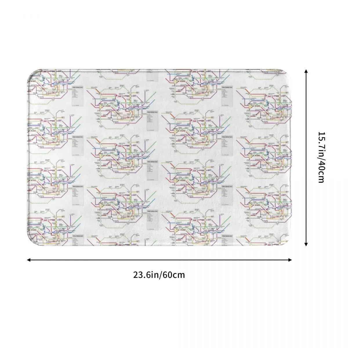 Tokyo Subway Map Doormat Rug carpet Mat Footpad Polyester Non-slip Water oil proof Entrance Kitchen Bedroom balcony toilet