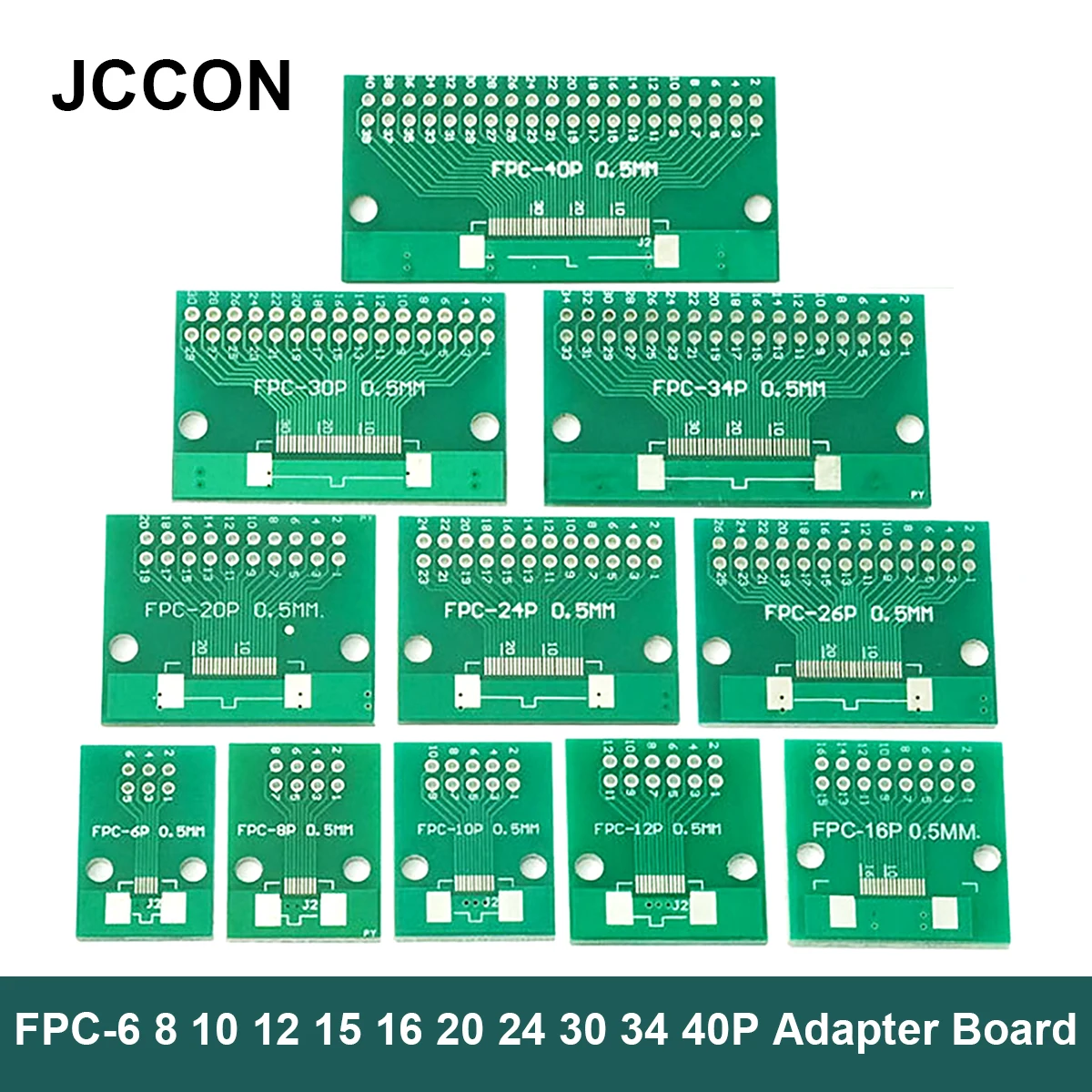 10Pcs FPC-6 8 10 12 15 16 20 24 30 34 40P Adapter Plate to 2.54mm Straight Plug Welding 1.0mm Cable PCB Adapter to 2.54 mm Pitch