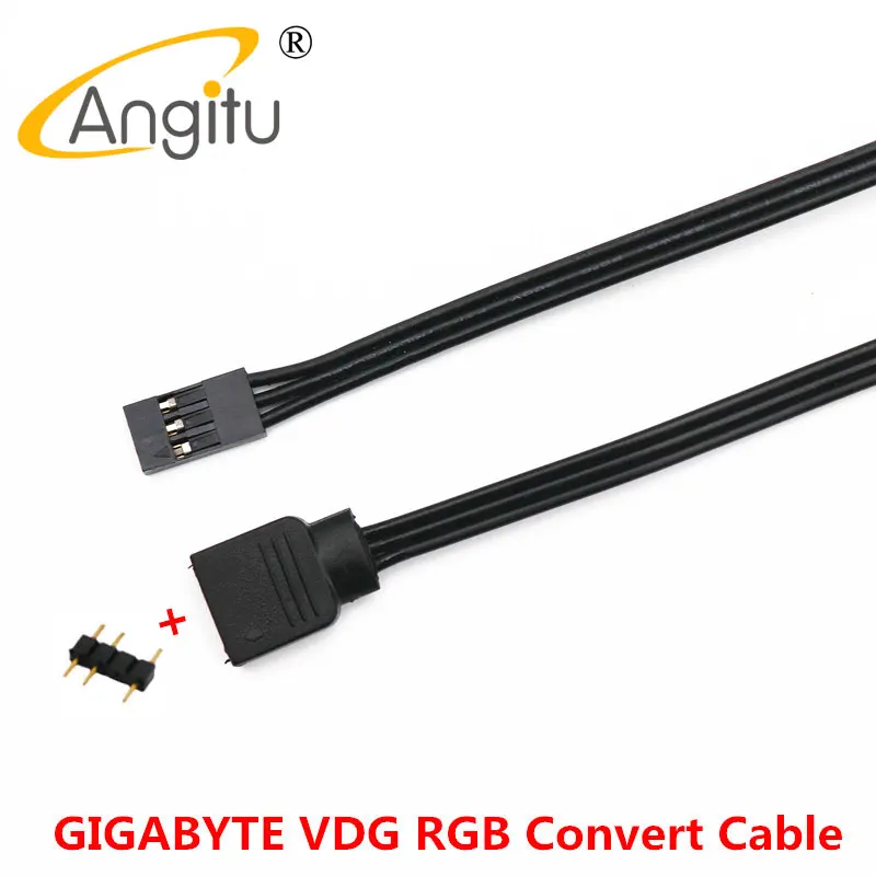 Angitu GIGABYTE مروحة 5 فولت RGB محول كابلات GIGA SYNC اللوحة الأم VDG تحويل كابل 1007 22AWG-50cm