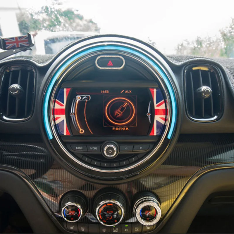 

Car Central Control Screen Sticker 6.5 inch display 3D decoration For MINI F54 F55 F56 F60 Car accessories interior styling 2pcs