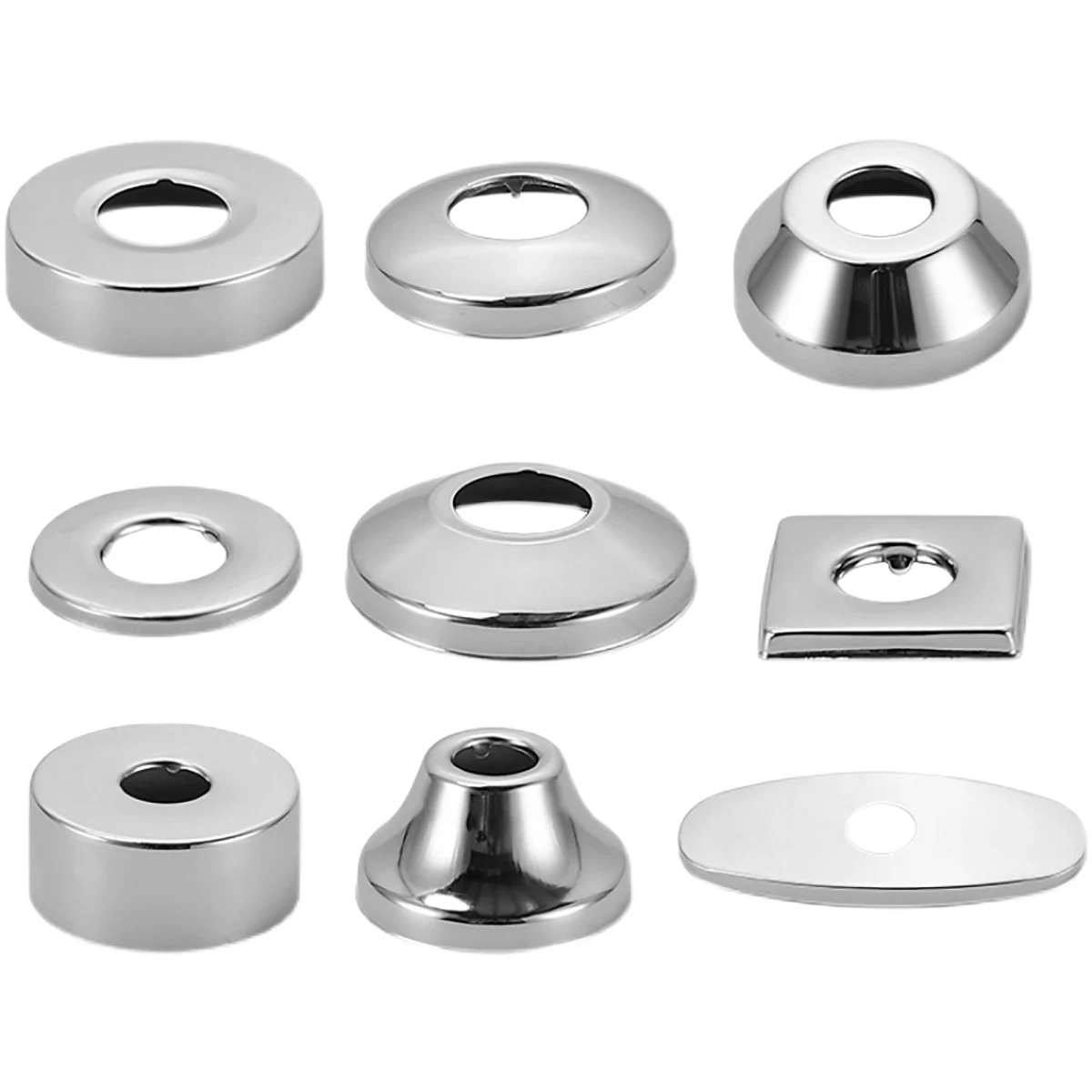 1/2 "3/4" rubinetto coperchio decorativo connettore per tubo dell'acqua in acciaio inossidabile aumentare il pannello valvola accessori per rubinetto della cucina del bagno