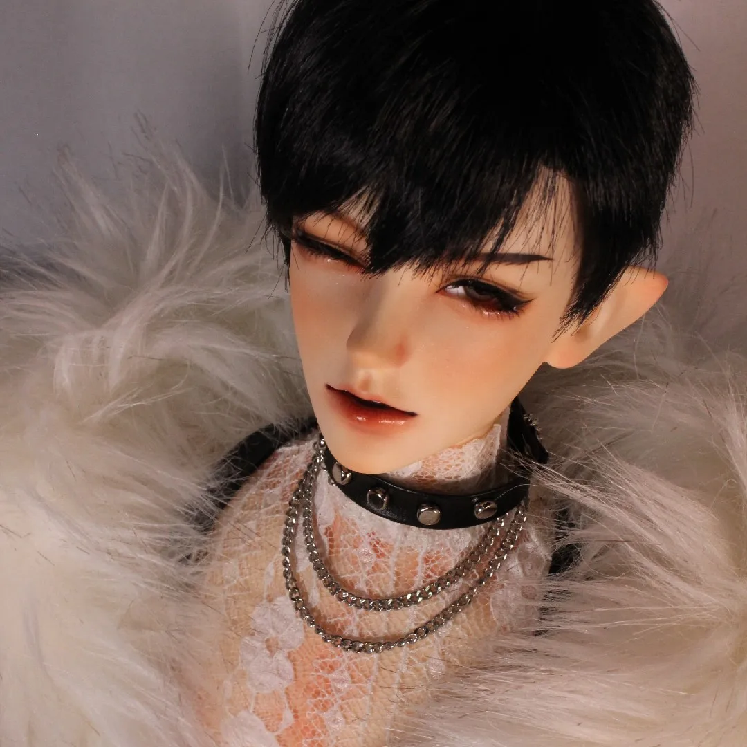 D03-P517 children toy BJD DD SD MSD   1/6 1/4 1/3 uncle doll's Photo props Accessoriess Rivet Double Chain Necklace 1pcs