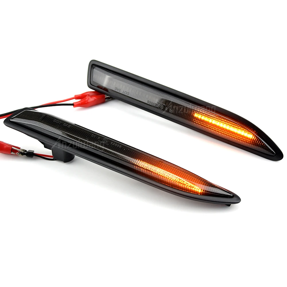 

2X LED Dynamic Side Marker Flowing Turn Signal Light Indicator Lamp Amber For Ford Mondeo Mk4 Hatchback Saloon Estate 2007-2015