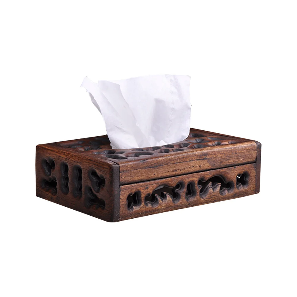 Thai retro wood tissue box Living room creative European tray Tray paper  napkin  lo922410