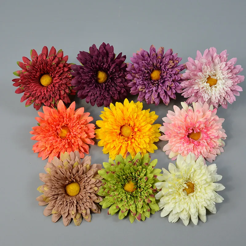 

Artificial Silk Gerbera Flower Heads, Ghrysanthemum Daisy, DIY Hair Accessory, Wedding Home Garden Bouquet, 20Pcs