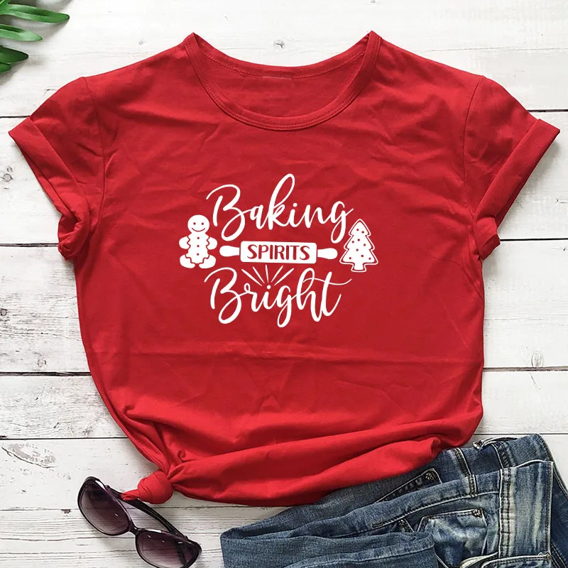 Baking Spirits Bright Fashion Harujuku Cotton Female Clothing Funny Graphic Short Sleeve Women T Shirt Christ Jesus O Neck Tees