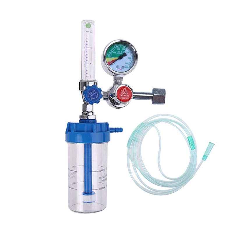 Buoy Type Oxygen Inhalator Absorber Flow Meter Pressure Gauge Reducing Valve Regulator G5/8 Hospital Home Tools