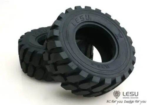 LESU RC Parts Diameter 45Mm Height Wheel Rubber Tyres 110Mm for Remote Control Toys 1/15 Hydraulic Loader RC Car Th02037-Smt3