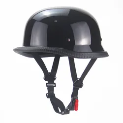 DOT Genehmigt Motorrad Helm Halbe Gesicht Vintage Retro Deutsch Roller Männer Helm Kopf Sicherheit Schutz Getriebe Motorrad Helm