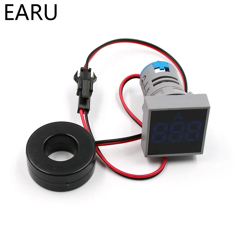 22MM AC20-500V 0-100A Digital LED Voltmeter Voltage Meter Indicator Pilot Light Ammeter Ampermeter Current Tester Gauge Auto Car