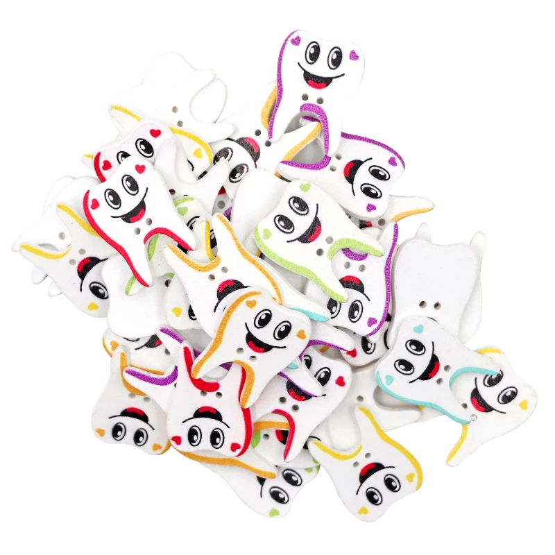 

100/500 шт., декоративные пуговицы с двумя отверстиями