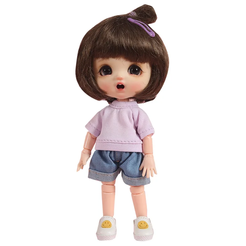 Ob11 doll clothes multicolor ob11 clothes short sleeve sweater T-shirt 1 / 12bjd doll round is a Molly doll bottoming shirt
