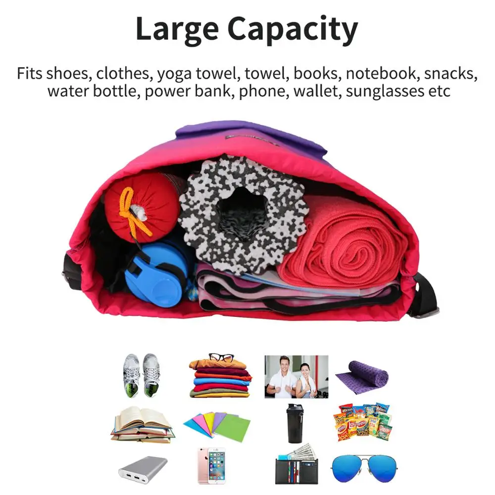 Bag  Summer Waterproof Gym Bag Sports Bag Travel Drawstring Bag Outdoor Bag Backpack for Training Swimming Fitness Bags Softback