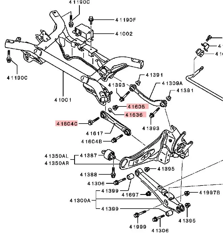 Outlander ASX LANCER ECLIPSE CROSS BOLT,NUT,PLATE,RR SUSP ASSIST LINK MN184101 MN184102 MF920661 GMMC genuine