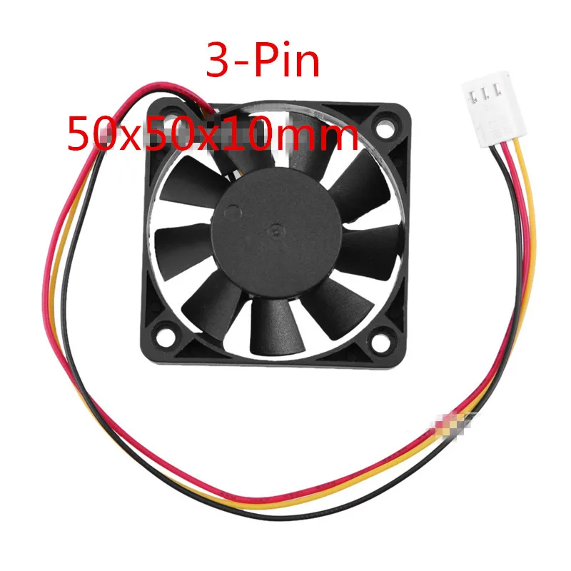 12V Mini Cooling Computer Fan - Small 50mm x 10mm DC Brushless 2-pin /3pin