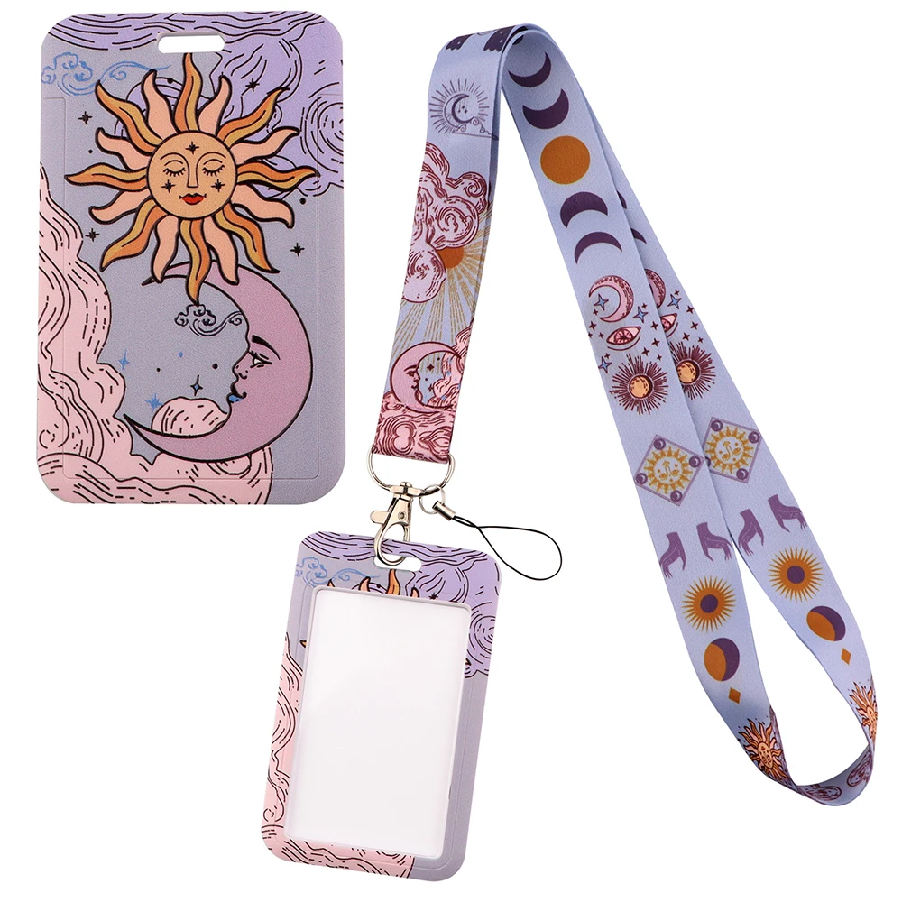 YQ680 Vintage Sun Moon Phone Strap Lanyard Office ID Card Cover Badge Holder Neck Strap Keychain Cord Hang Rope Lariat Jewelry