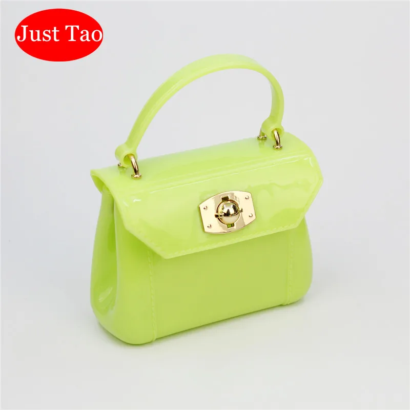 Just Tao! Flap bag Childrens Fashion jelly handbags Baby kids mini totes Girls small Messenger bag little Kid coin purse JT022