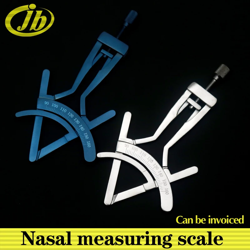 Escala de medição nasal liga titânio de aço inoxidável alta qualidade uma escala 9cm medidor nasal cirurgia cosmética