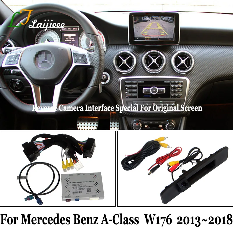 For Mercedes Benz A Class W176 2013~2018 Reverse Camera Kit / HD Rear View Parking Camera Update OEM Screen No Need Programming