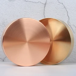 Copper Round Storage Tray Desk Metal  Organizer Small Object  Rose Gold Jewelry  Dishes Home Decor Kitchen Items Cake Stand