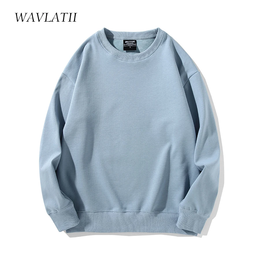 WAVLATII Women New Green Thick Hoodies Female Yellow Casual Oversized Sweatshirts Lady Warm Fashion Tops for Winter WH2110