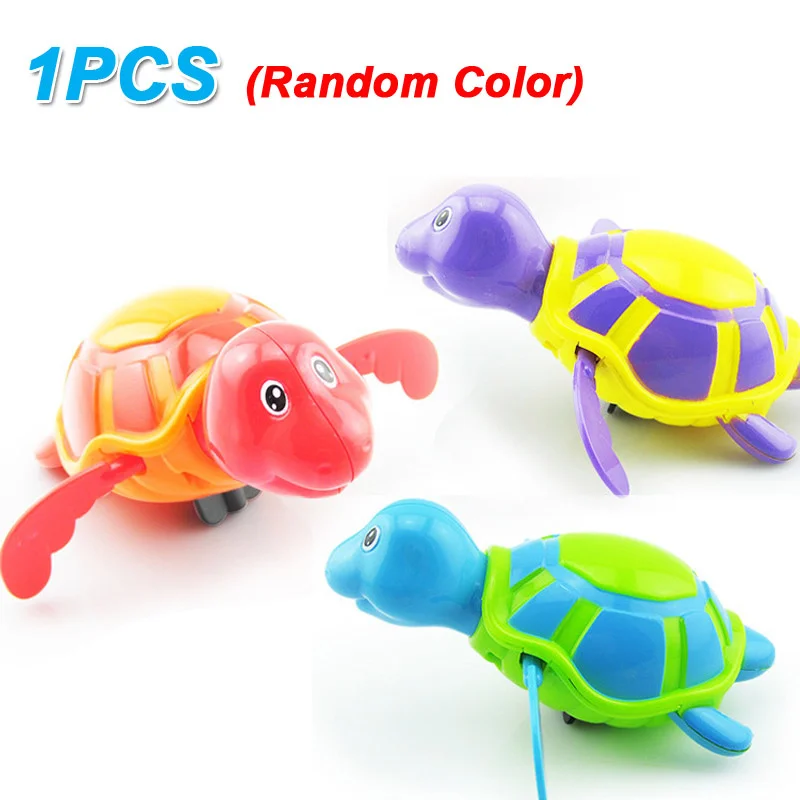 Baby Water Toys Swimming Pool Cartoon Animal Tortoise Classic Wound-up Chain Clockwork Bath Toys for infant 0 12 24months