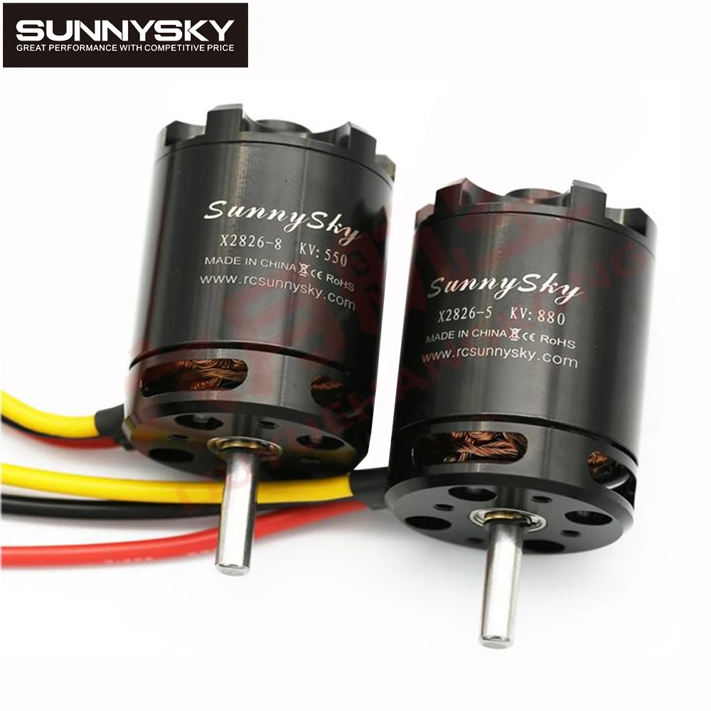 SunnySky X2826 550KV/740KV/880KV/1080KV 3-6S Outrunner External Rotor Brushless Motor For RC Aerobatic 3D Airplane Sailplane Toy