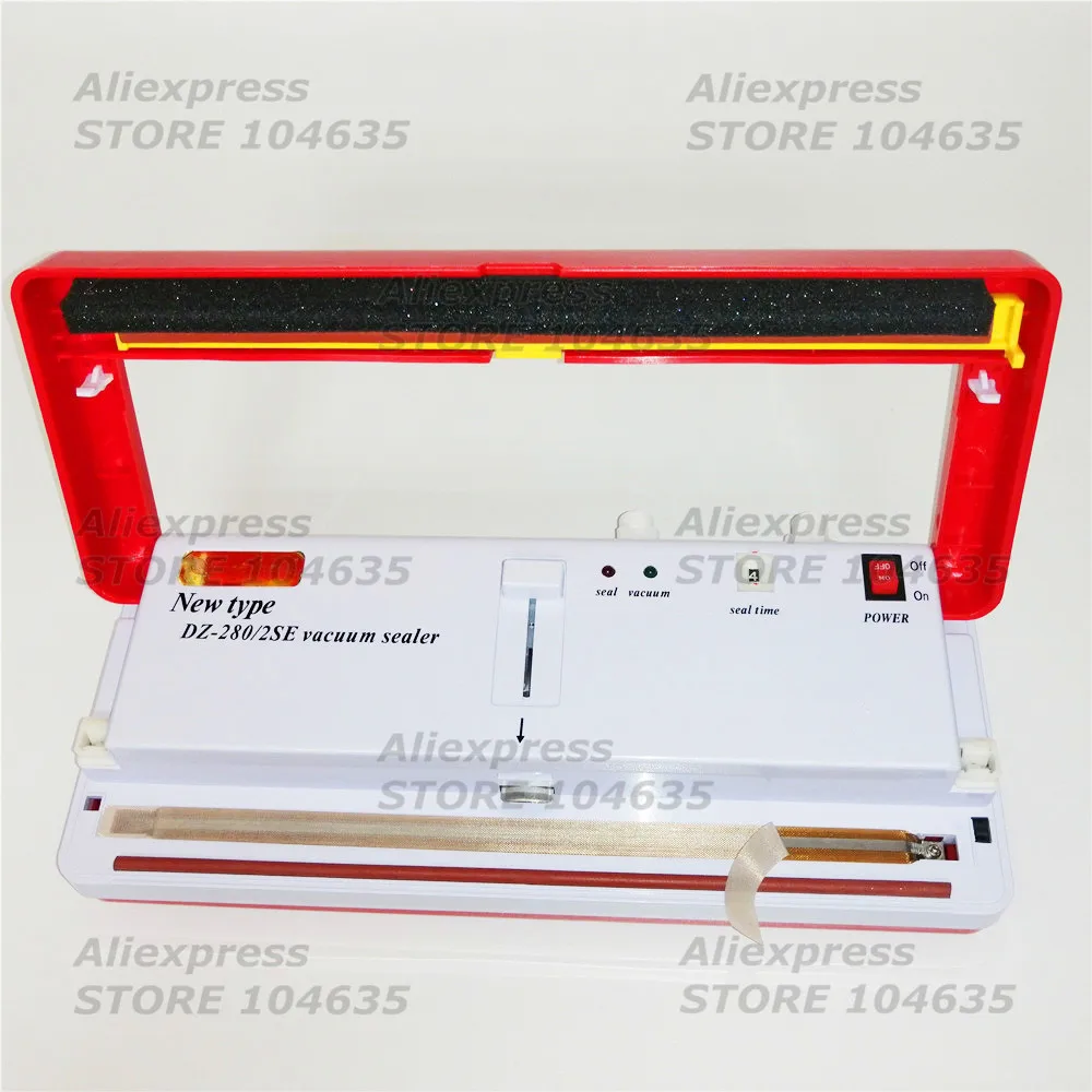 ماكينة تغليف الفراغ ماكينة غلق أكياس الطعام ماكينة الختم المحمولة المنزلية البيئة الجافة الرطبة المتاحة 110 فولت DZ-280/2SE