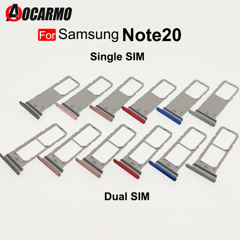 

Aocarmo For Samsung Galaxy Note 20 NOTE20 SIM Tray Micro SD Memory Card Slot Holder Replacement Parts