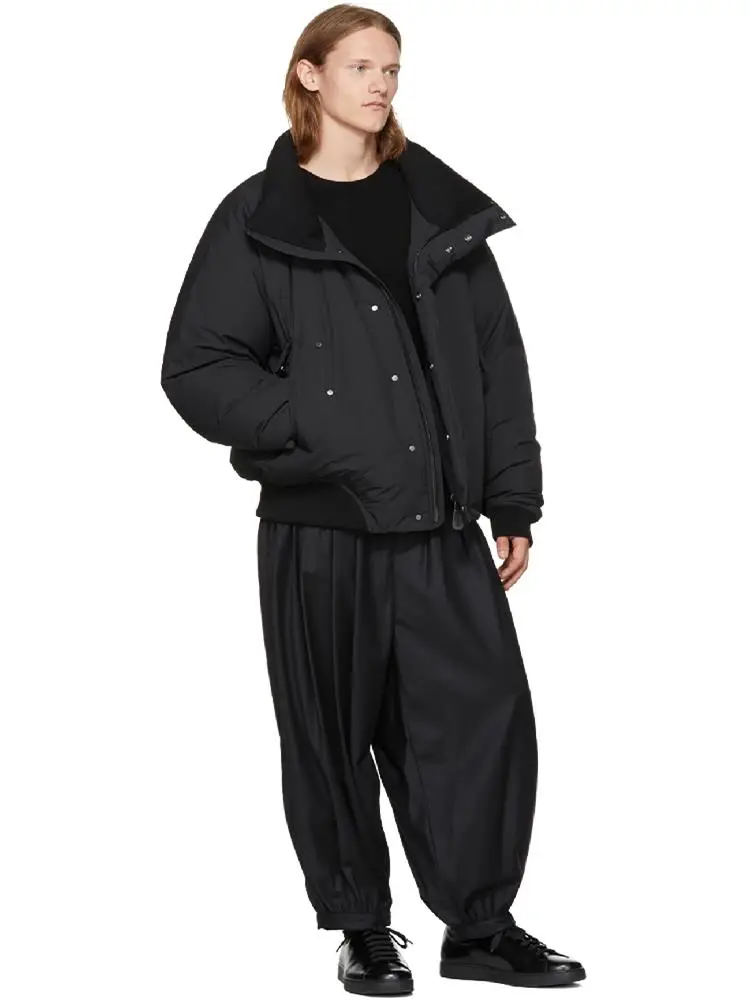 Men's New Clothing Stylist Designs Fashionable and Casual-Size Wide-Leg Pants Knickerbockers