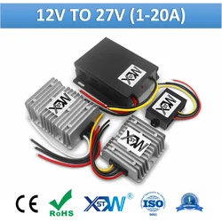 XWST Convertitore di potenza boost da 12 V a 27 V CC a CC non isolato Stabilizzatore da 27 Volt Uscita da 1 A a 20 A Regolatore di tensione 27 V