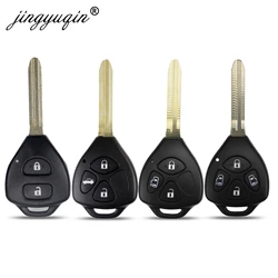 Jingyuqin 2/3/4 BTN custodia per chiave a distanza per auto Shell per Toyota Yaris Prado Tarago Camry Corolla RAV4 REIZ Crown Avalon Venza TOY43 FOB