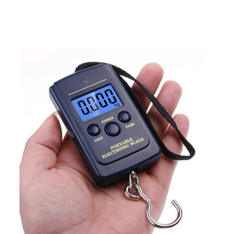 Portable 40Kg 10g Hanging Scale Digital Scale BackLight Electronic Fishing Travel Pocket Scale Luggage Scales Weights Tool