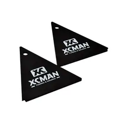 XCMAN Alpine Ski Waxing Triangle Scraper 4mm Thick- Dark Brown - Corner Notch for Edge Cleaning-2pack