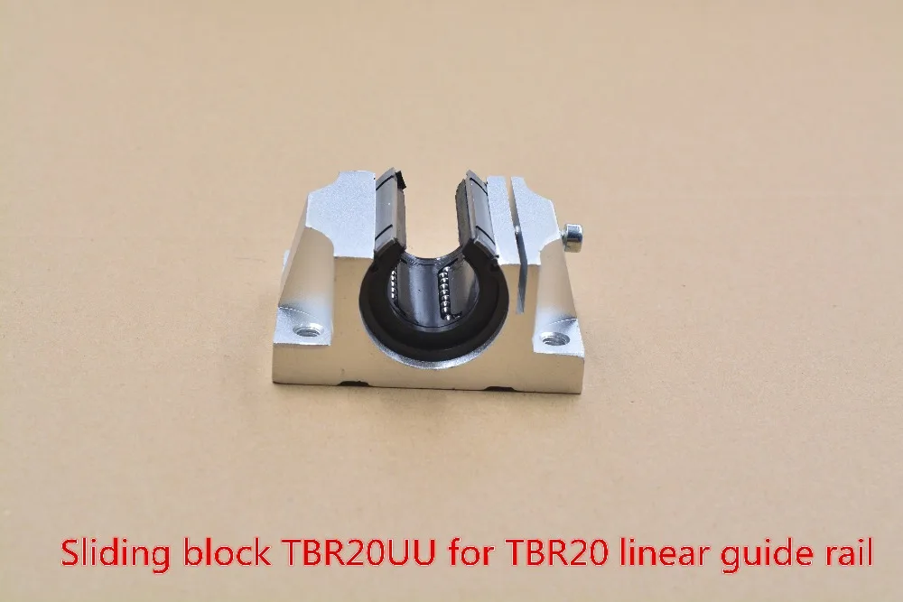 

TBR20UU aluminum block 20mm Linear motion ball bearing slide for TBR20 linear guide rail cnc part 1pcs