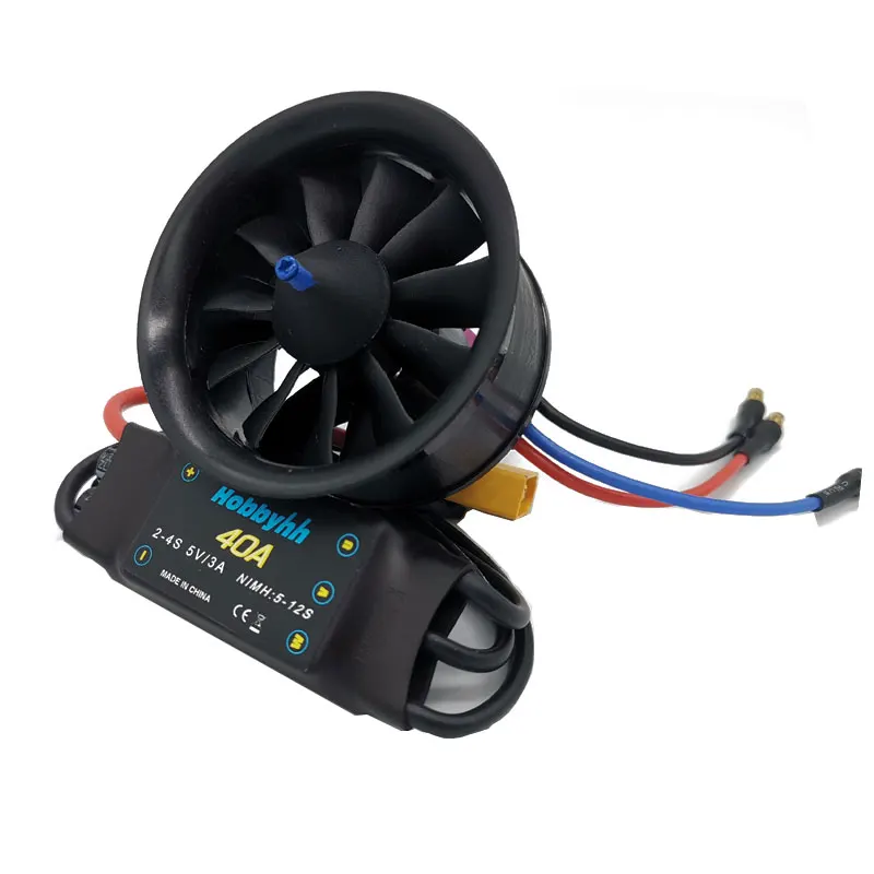 

Hobbyhh 40A ESC 50 EDF with 11 Blades Ducted Fan 4S 2627-4300KV Motor or 3S 2627-4900KV Suit for Rc Jet AirplaneEDF Plane