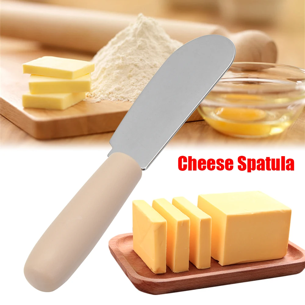 1PC Mini Stainless Steel Spatula Scraper Knives Breakfast Sandwich Cheese Slicer Spreader Butter Knife With Plastic Handle