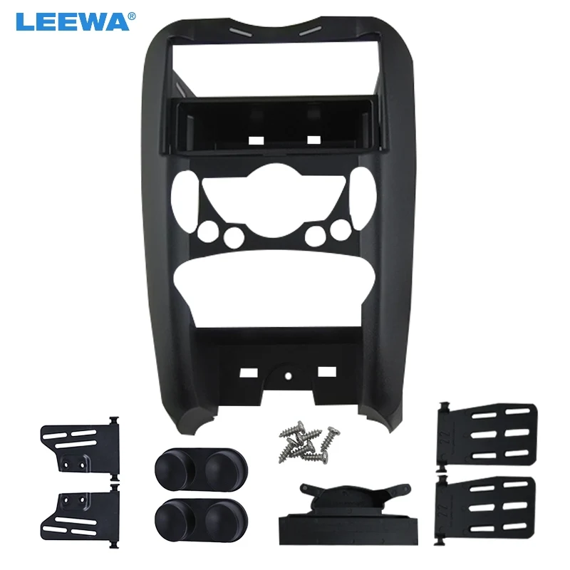 LEEWA Car Radio Fascia Frame Adapter for BMW Mini Cooper R55 R56 R57 Stereo CD/DVD Player Trim Dash Panel Frame Kit #CA5052