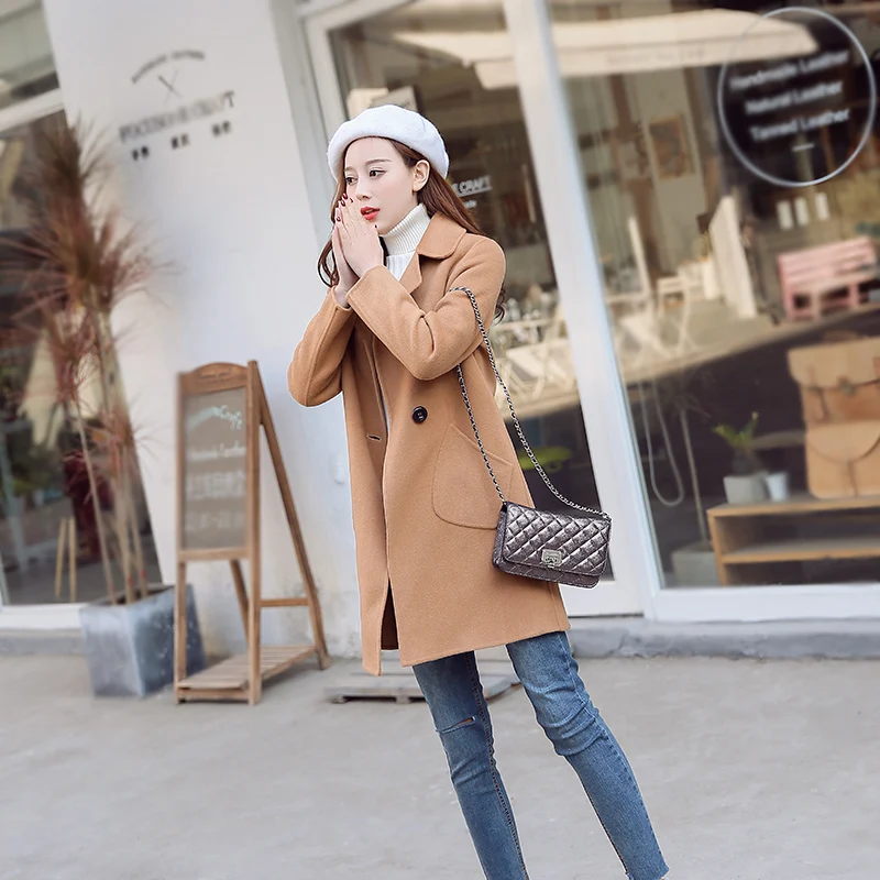 2021 Coat Slim Women Fit Autumn Jackets Long Ladies Coats Elegant Sweet Jacket Female Casual Clothes Manteau Femme LWL645