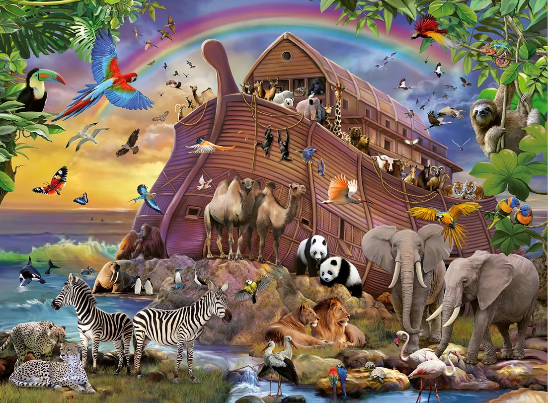 7x5FT Personalized 7 Style Noah Noah's Ark Flood Escape Earth Land Custom Photo Studio Backdrop Background Vinyl 220cm X 150cm