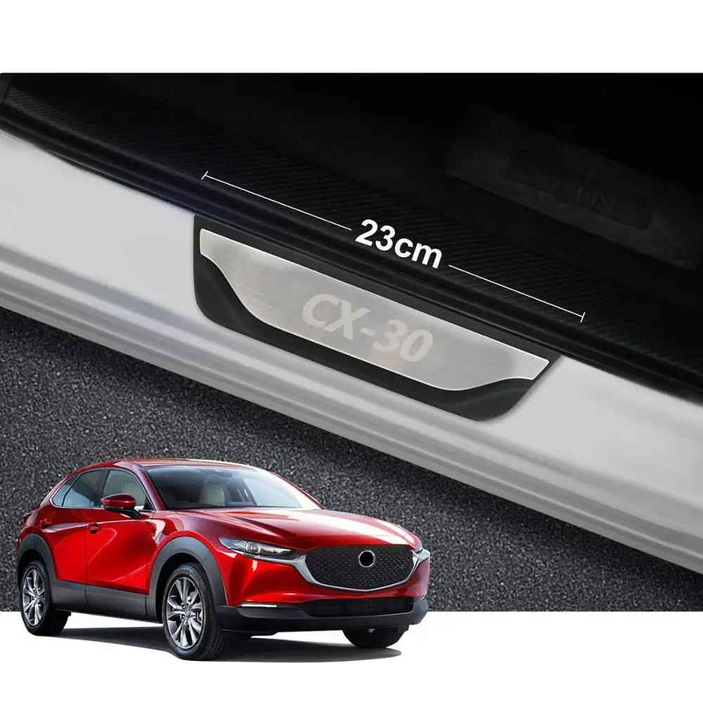 Car Door Sill Cover Accessories For Mazda Cx-30 Cx30 Cx 30 Auto Stainless Steel Scuff Pedal Protector Styling Sticker 2019 2020