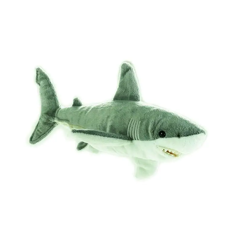 Cute Soft Simulation Shark Jaws Great White Shark Plush Toy Ocean Animals Children Kids Boys Girls Birthday Gift PP Cotton