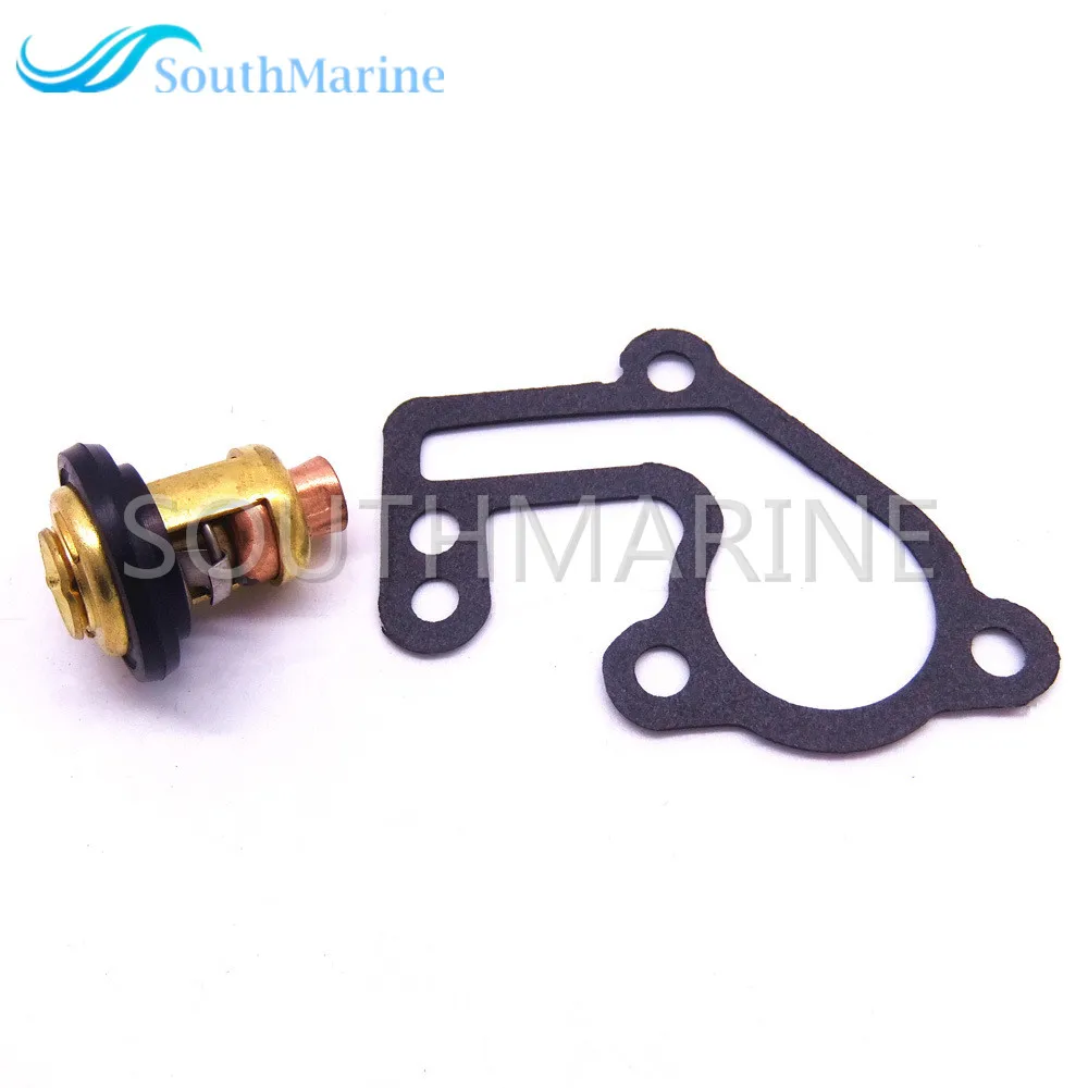 Boat Motor 6F5-12411-01 6F5-12411-02 6F5-12411-03 Thermostat and 682-12414-A1 Gasket for Yamaha 9.9hp 15hp 25HP 30HP 40HP Outboa