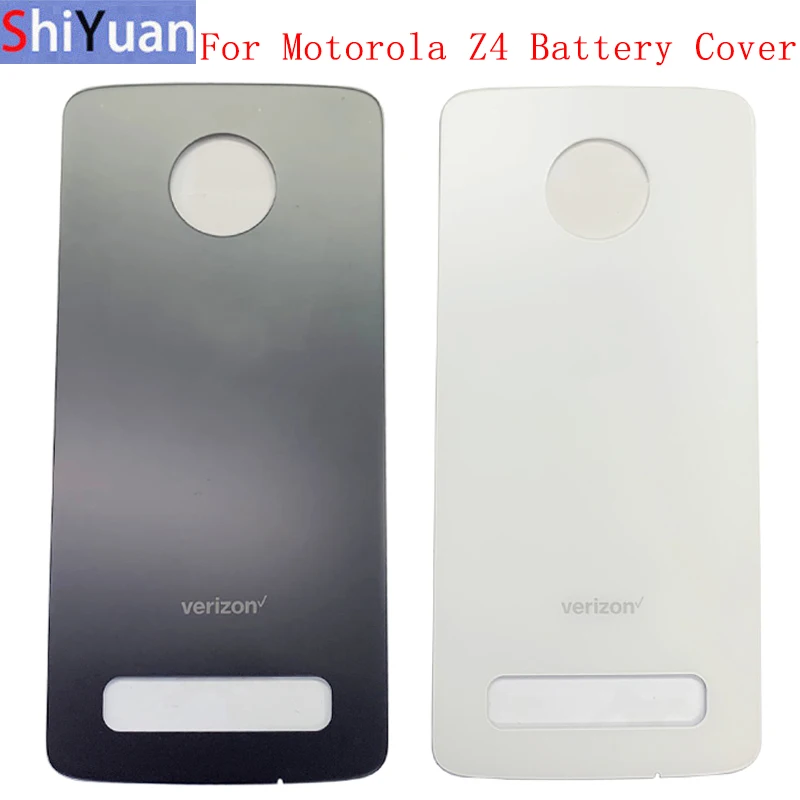 

Battery Cover Back Rear Door Housing Case For Motorola Moto Z4 Back Cover with Logo Repair Parts