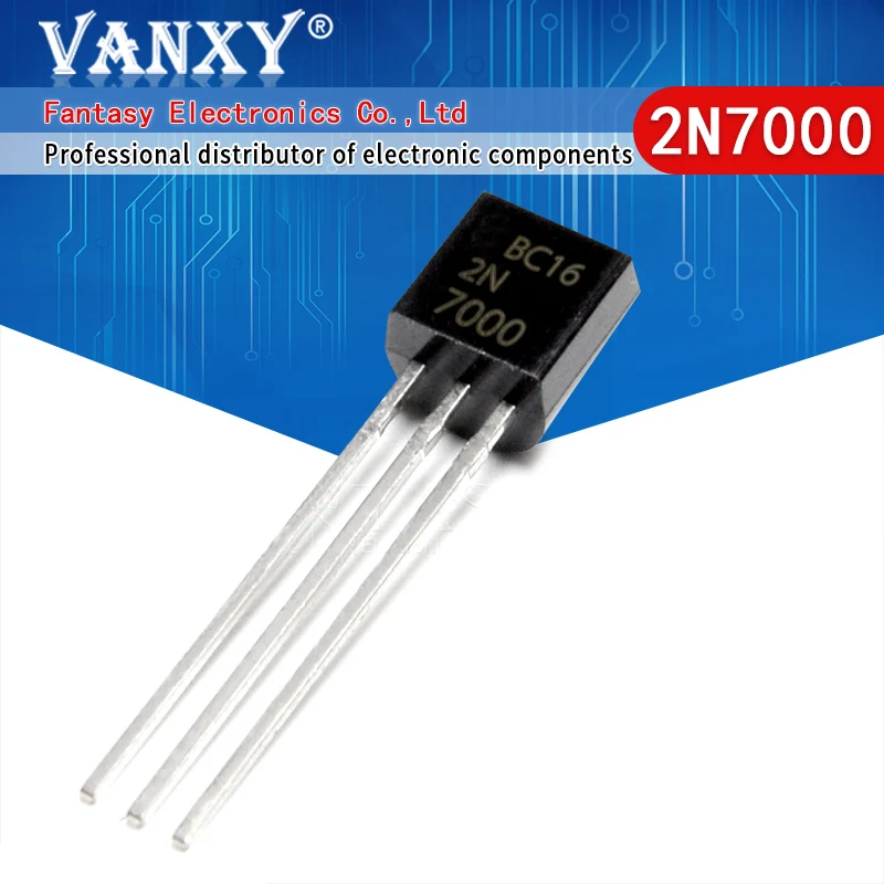 100PCS 2N7000 TO92 Small Signal MOSFET 200 mAmps, 60 Volts N-Channel TO-92 Original and new