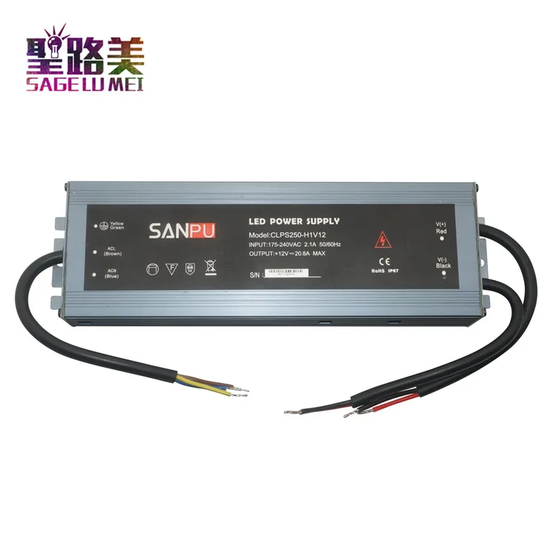 Bild 5: LED ultra-dünne wasserdichte netzteil IP68 AC110V-220V zu DC12V/ DC24V transformator 45W/60W/100W/120W/150W/200W/300W led-treiber