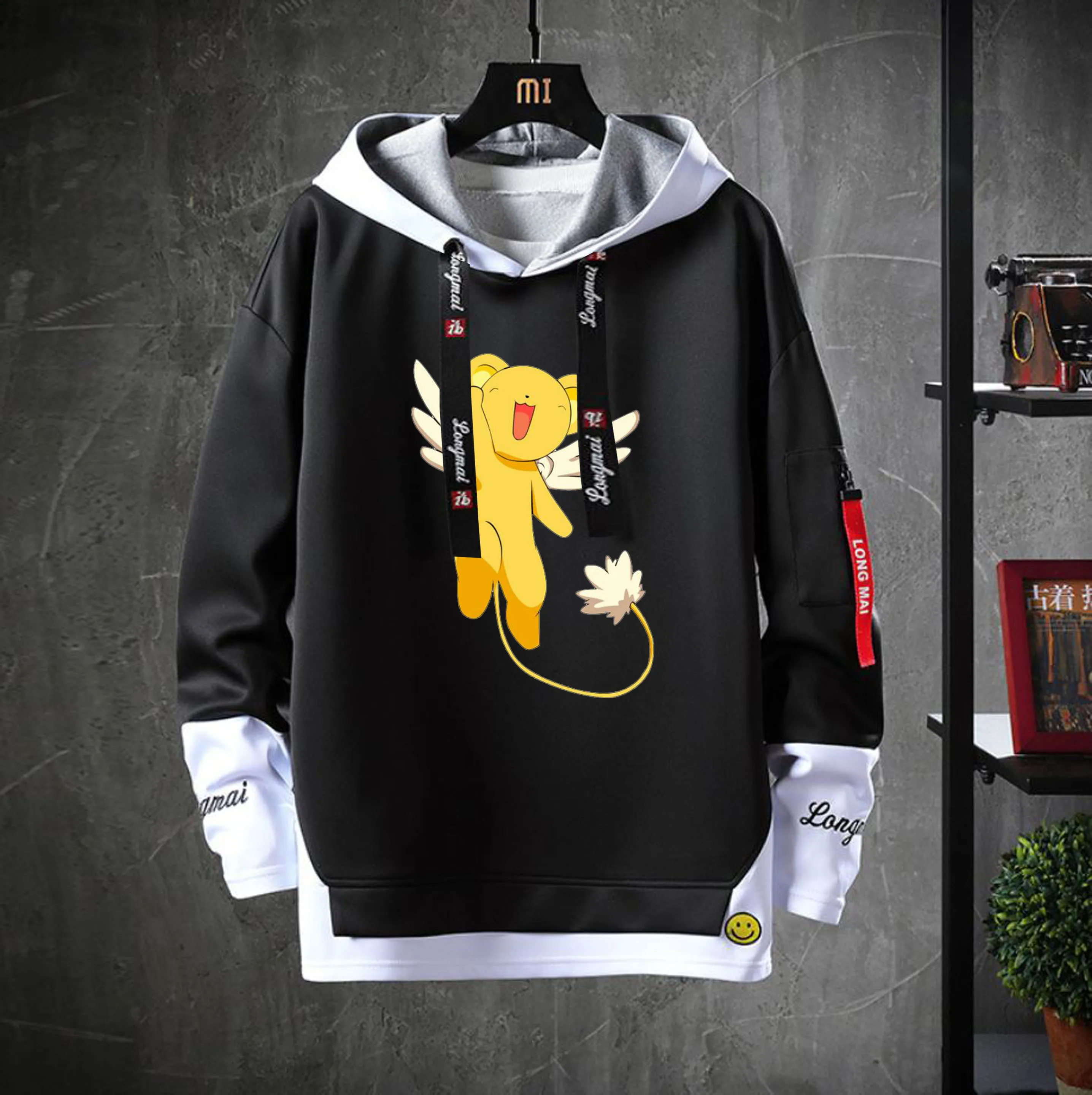 

anime Card Captor Hooded Teenagers cartoon Costume Unisex Casual Fake Two-Piece Hoodies Sweatshirt jacket coat