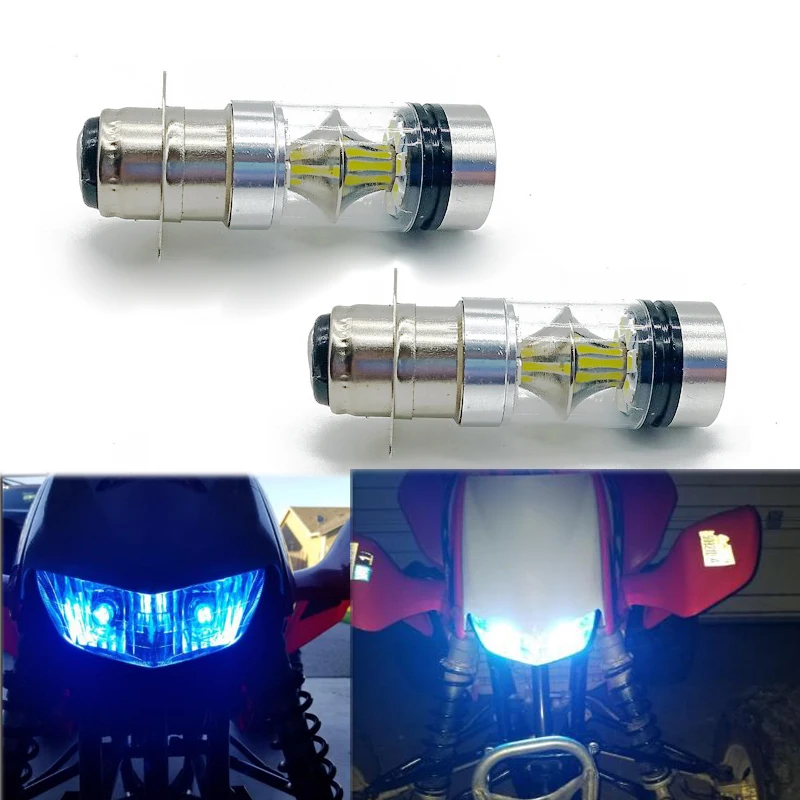 100W 6000K 1100LM H6 LED reflektor światła niebieski/biały ATV dla Honda TRX 250 300 350 400 450 TRX250 1985 - 2009 2008 2007 2006